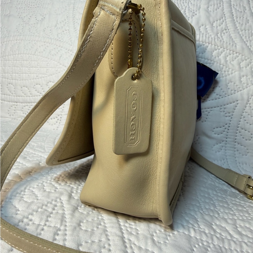 Vintage Coach Companion Flap 9076 USA Made Bone Leather Shoulder Crossbody - Picture 8 of 12